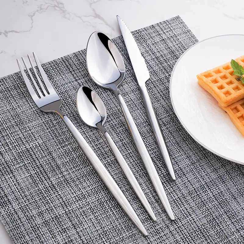 طقم أدوات مائدة من الفولاذ المقاوم للصدأ على الطراز البرتغالي طقم أدوات مائدة من الفولاذ المقاوم للصدأ 4 قطع/24 قطعة ملعقة شوكة سكين ملعقة صغيرة علبة هدايا
