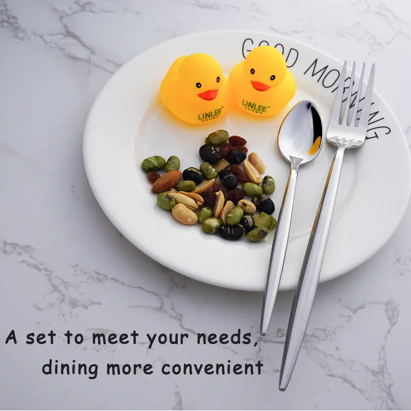 طقم أدوات مائدة من الفولاذ المقاوم للصدأ على الطراز البرتغالي طقم أدوات مائدة من الفولاذ المقاوم للصدأ 4 قطع/24 قطعة ملعقة شوكة سكين ملعقة صغيرة علبة هدايا
