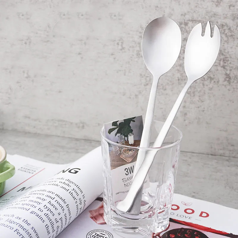 Fabrik Hersteller Edelstahl Buffet servieren Löffel Salat Löffel und Gabel für Hotel Restaurant