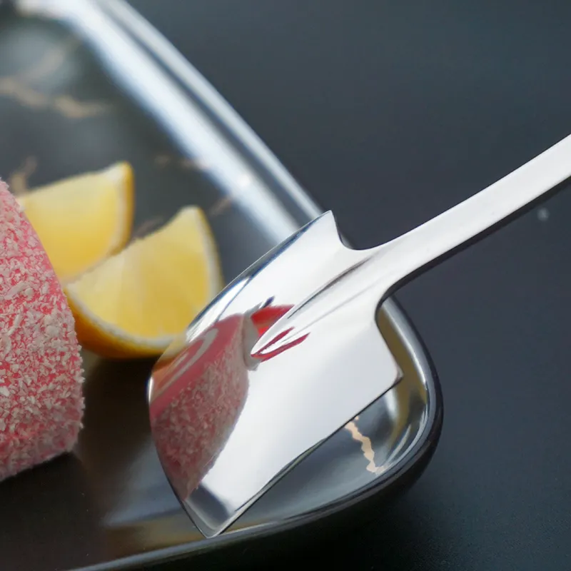 Restaurant Edelstahl kleine Schaufel geformt Schaufel Design Mini Kuchen Tee Kaffee Eis Dessertlöffel