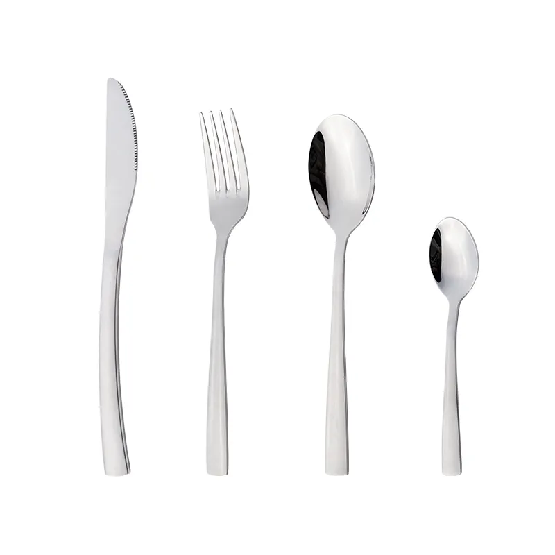 neues Design Edelstahl-Besteck Set Löffel Messer Gabel Teelöffel Set Geschirr für Haus Teil Hochzeit