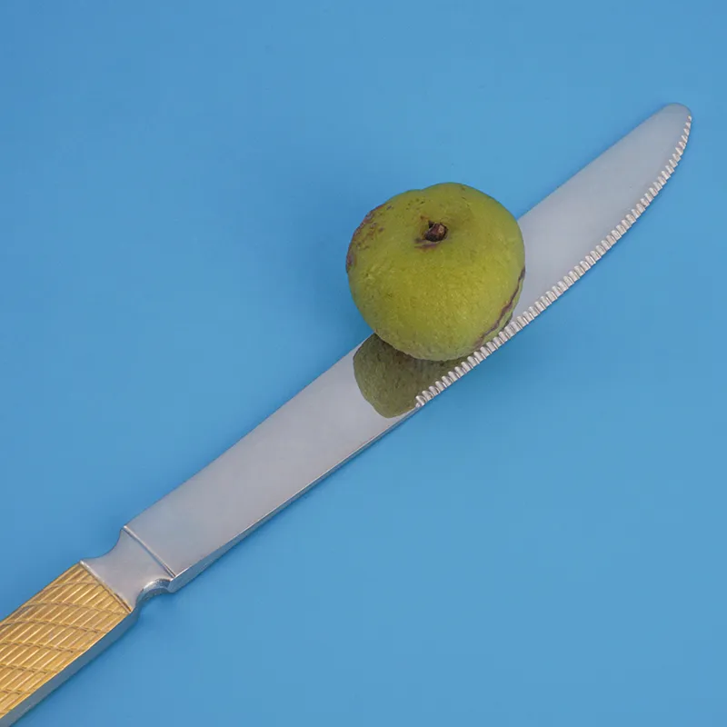 طقم أدوات مائدة من الفولاذ المقاوم للصدأ مطلي بالذهب pvd لطقم أدوات مائدة من الفولاذ المقاوم للصدأ منخفضة السعر وسريعة التسليم