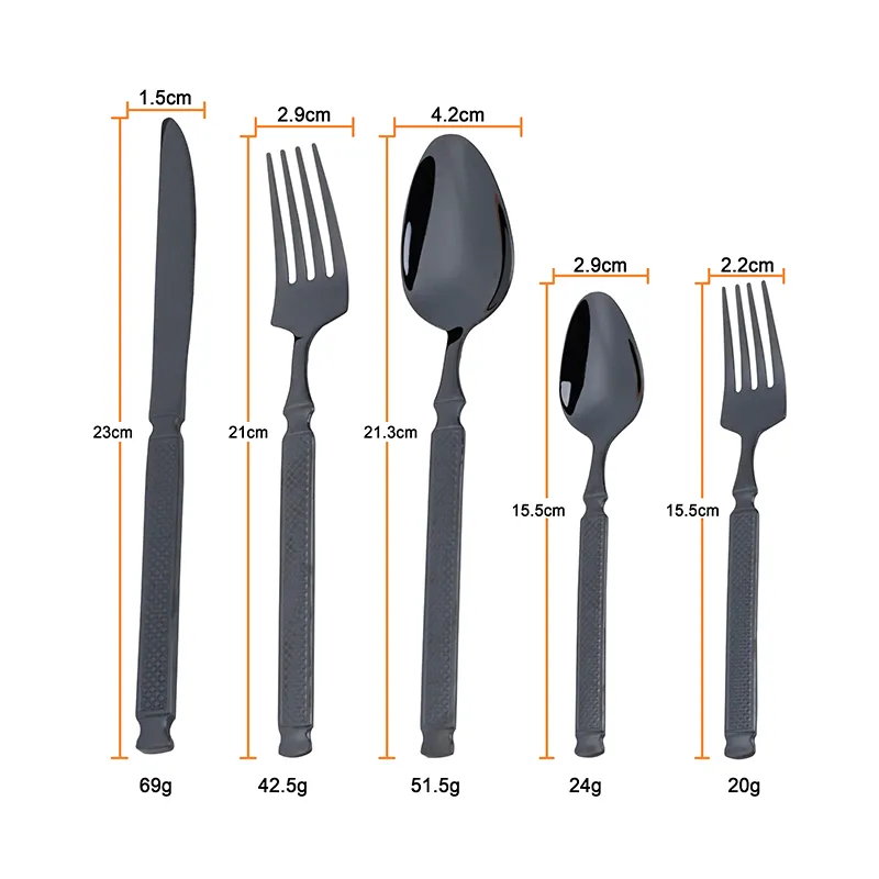 gold spoon fork set stainless steel mirror finishing flatware set for wholesale
