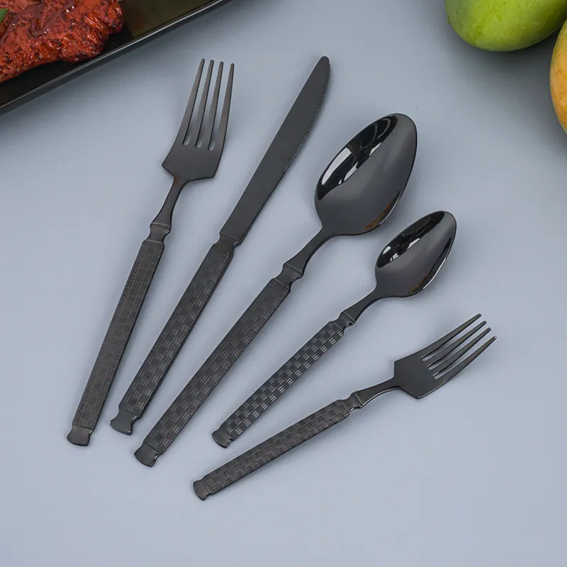 luxuriöses goldbesteck set spiegelpoliertes silberbesteck edelstahl löffel gabel abendessen messer westliches besteck set