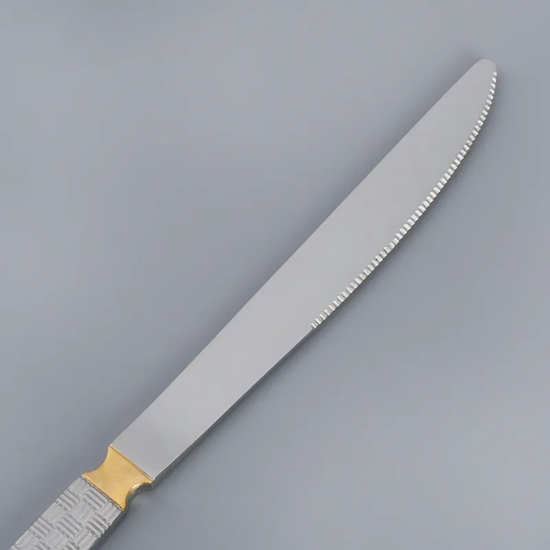 luxuriöses goldbesteck set spiegelpoliertes silberbesteck edelstahl löffel gabel abendessen messer westliches besteck set