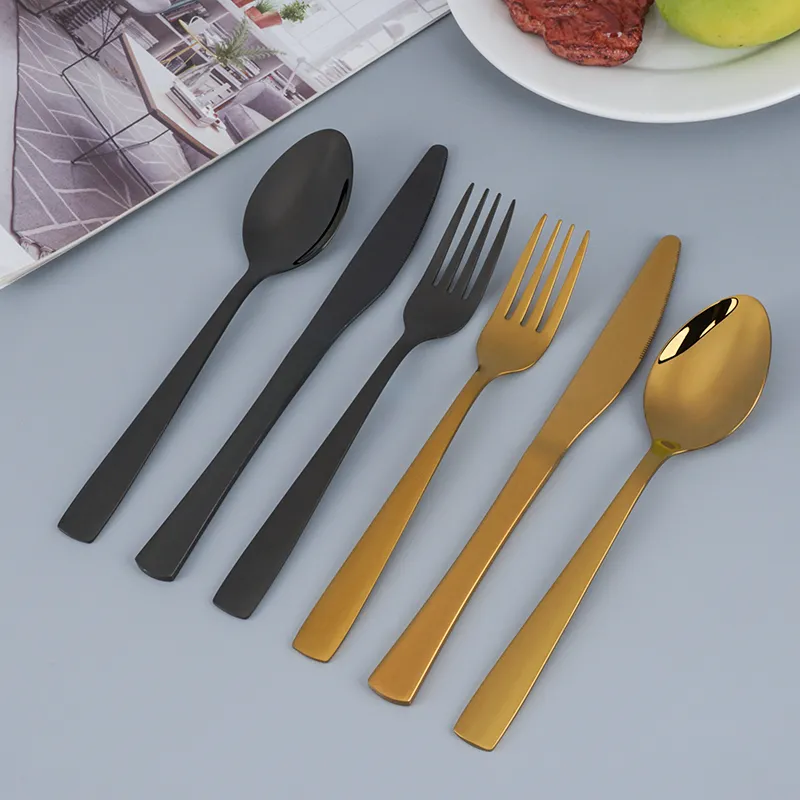 Edelstahl Messer Löffel Gabel Set für Großhandel Jieyang Fabrik Besteck Hersteller Beschichtung Besteck Set