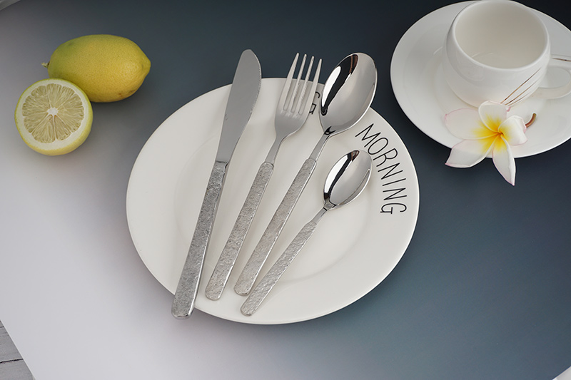 stainless steel cutlery set for wedding luxury style low moq spoon fork knife set