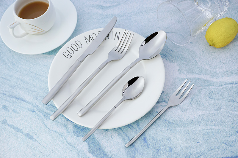 Bulk Gold Messer Gabel Löffel Besteck Set Edelstahl quadratischen Griff Besteck Set Silberwaren