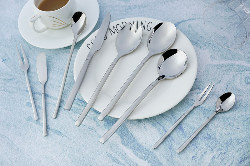 Bulk Gold Messer Gabel Löffel Besteck Set Edelstahl quadratischen Griff Besteck Set Silberwaren