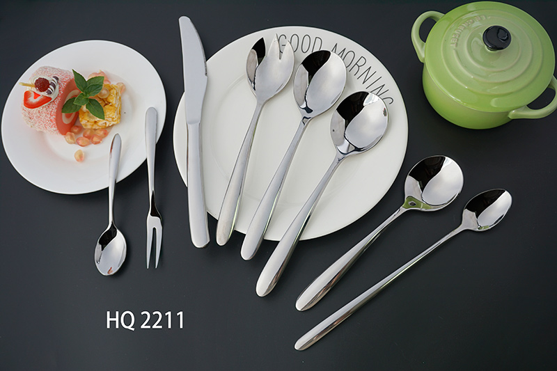 high end silver flatware gift set polished stainless steel knife fork spoon 6pcs