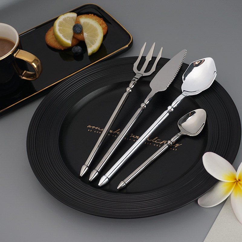 contemporary design stainless steel flatware set 4pcs mirror spoon fork knife