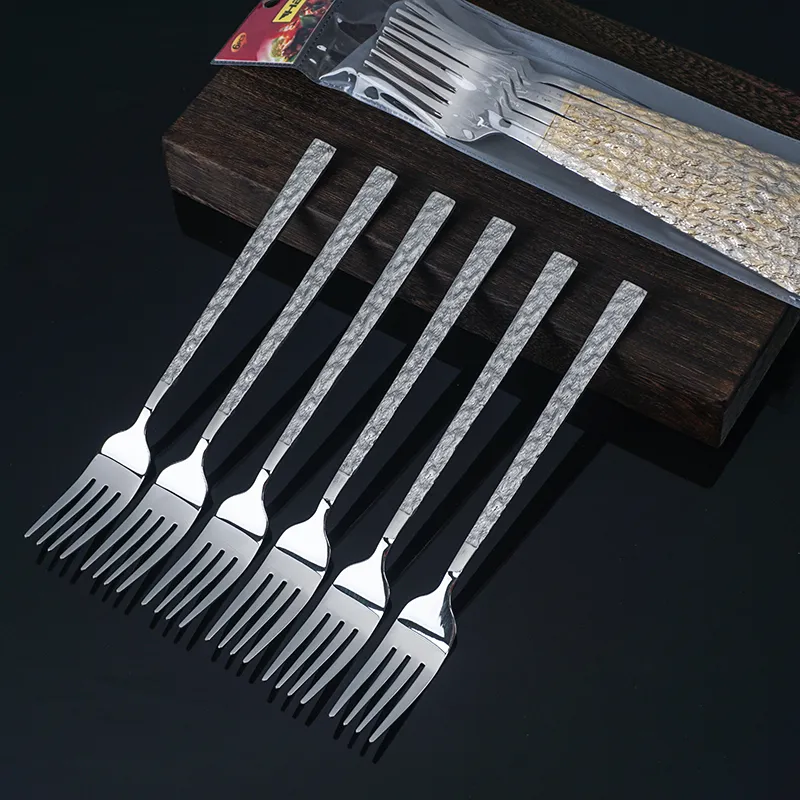 Großbestellung Edelstahl-Bestecksatz quadratischer Griff Löffel Gabel Messer Fabrikpreis