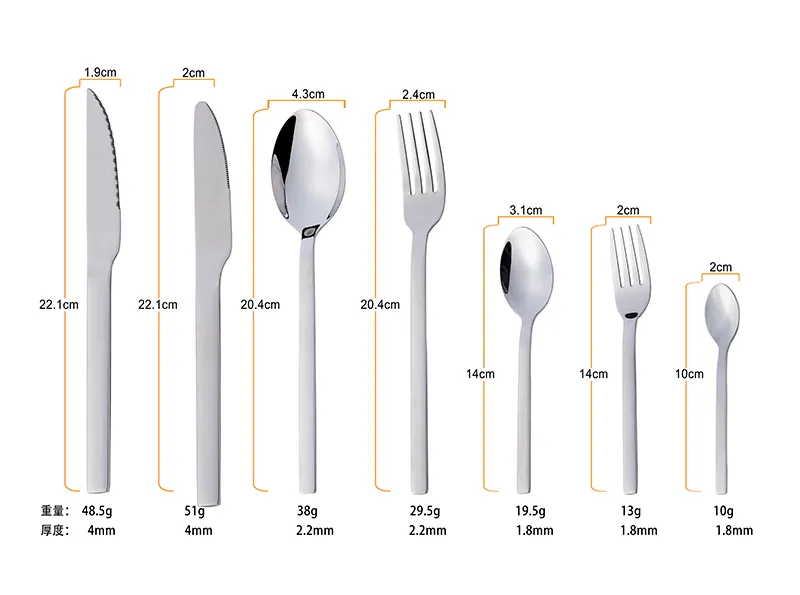 luxuriöses top choice home gut gebrauchtes tragbares silbernes wiederverwendbares besteck set steak spaghetti dinner set camping besteck set