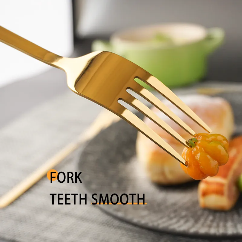 Großhandel Rose Gold Hotel Edelstahl Gold Reise Löffel Gabel Messer Besteck Sets Luxus Hochzeit Geschenk