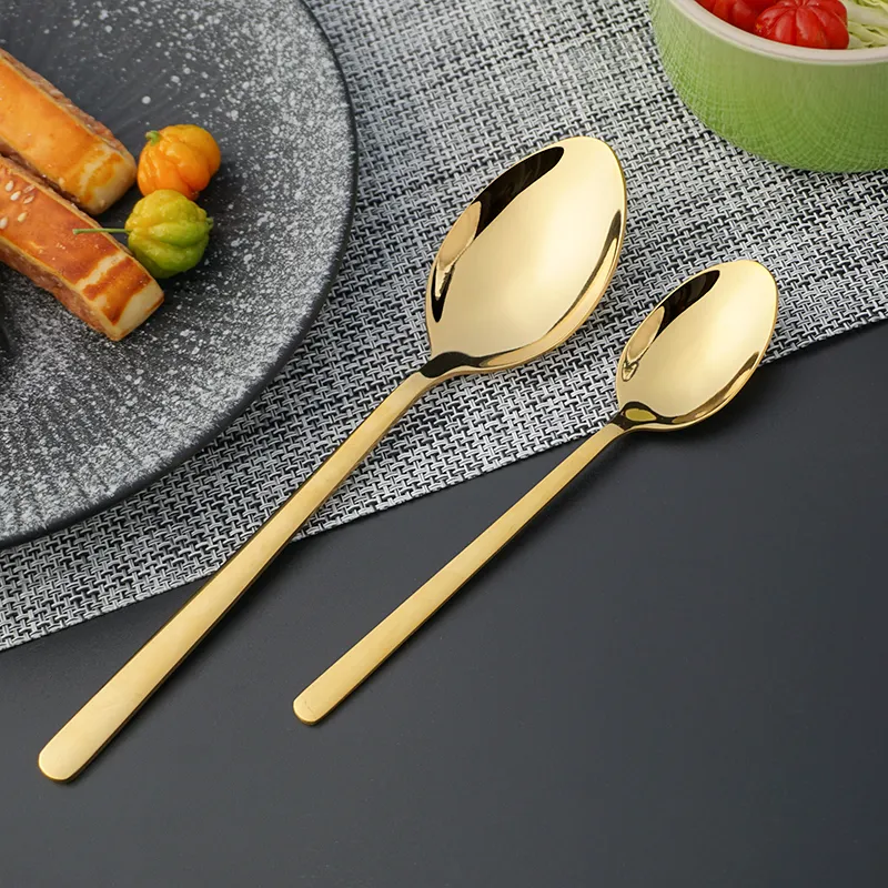 Großhandel Rose Gold Hotel Edelstahl Gold Reise Löffel Gabel Messer Besteck Sets Luxus Hochzeit Geschenk