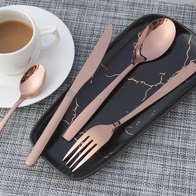 stainless steel dinner set knife spoon fork teaspoon flatware set stainless steel cutlery set for home hotel