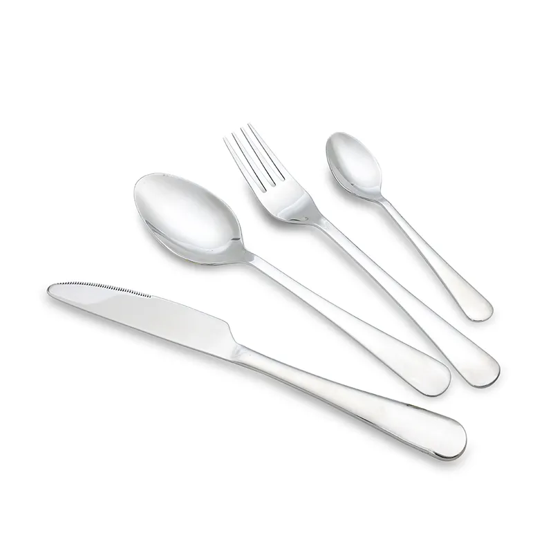 Fabrik Großhandel benutzerdefinierte schwarz Gold Silber Besteck Edelstahl Gabel Messer und Löffel Camping Besteck Set