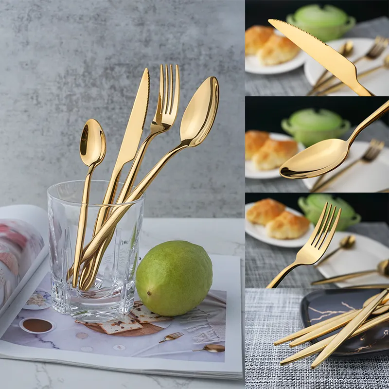 factory direct high quality flatware sets spoon fork knife teaspoon cutlery set stainless steel