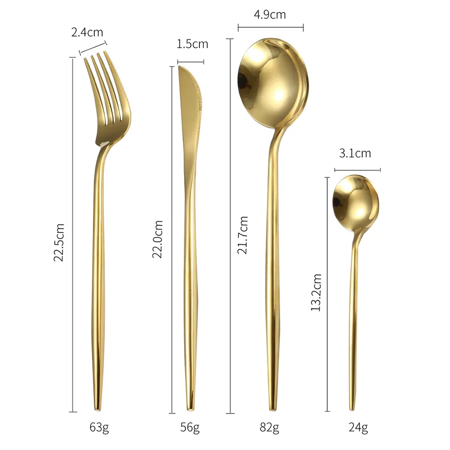portugal style stainless steel cutlery set for wedding party hot sale in japan and korea market spoon fork knife