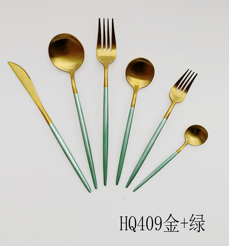 stainless steel cutlery wedding restaurant dinnerware plated flatware set spoon fork and knife