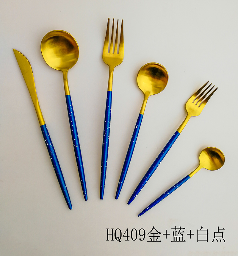 stainless steel cutlery wedding restaurant dinnerware plated flatware set spoon fork and knife