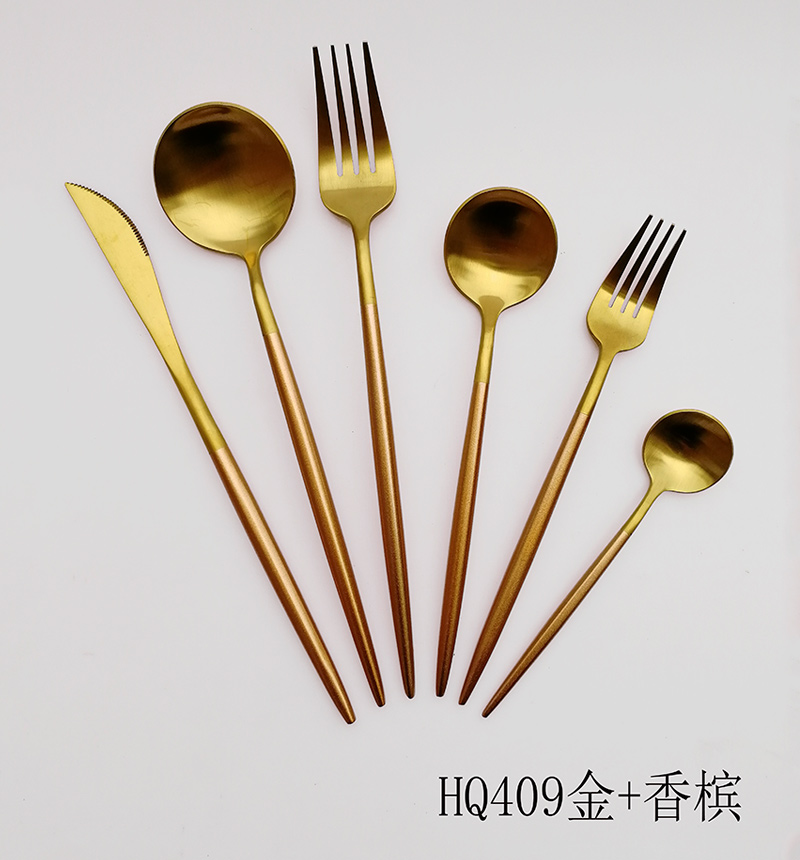 stainless steel cutlery wedding restaurant dinnerware plated flatware set spoon fork and knife