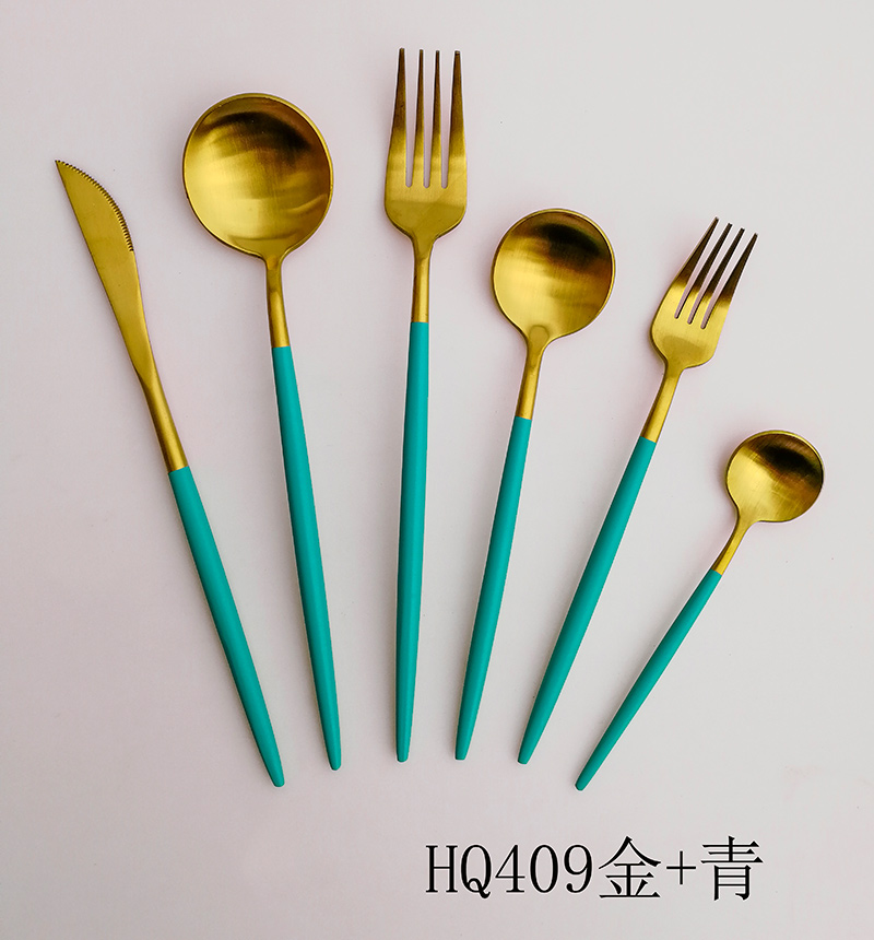 stainless steel cutlery wedding restaurant dinnerware plated flatware set spoon fork and knife
