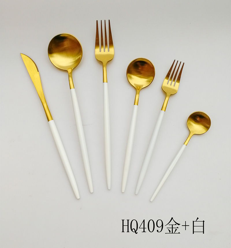 stainless steel cutlery wedding restaurant dinnerware plated flatware set spoon fork and knife