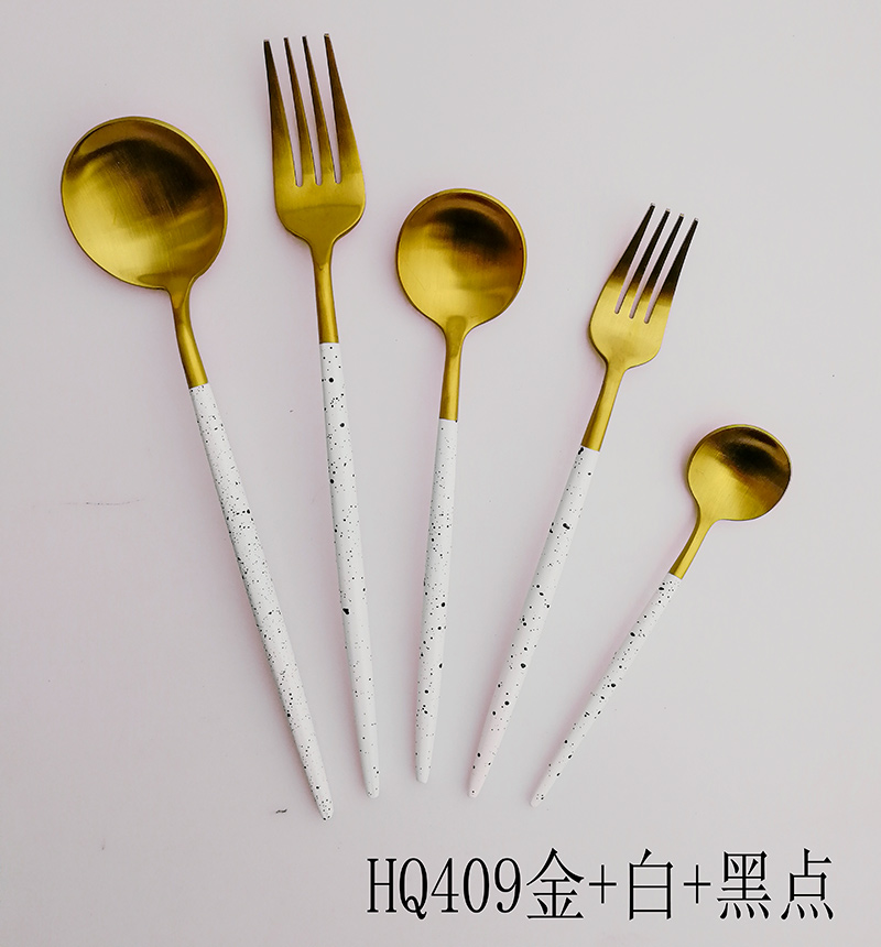stainless steel cutlery wedding restaurant dinnerware plated flatware set spoon fork and knife