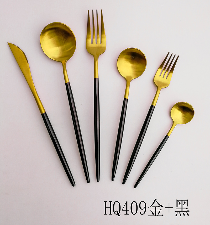 stainless steel cutlery wedding restaurant dinnerware plated flatware set spoon fork and knife