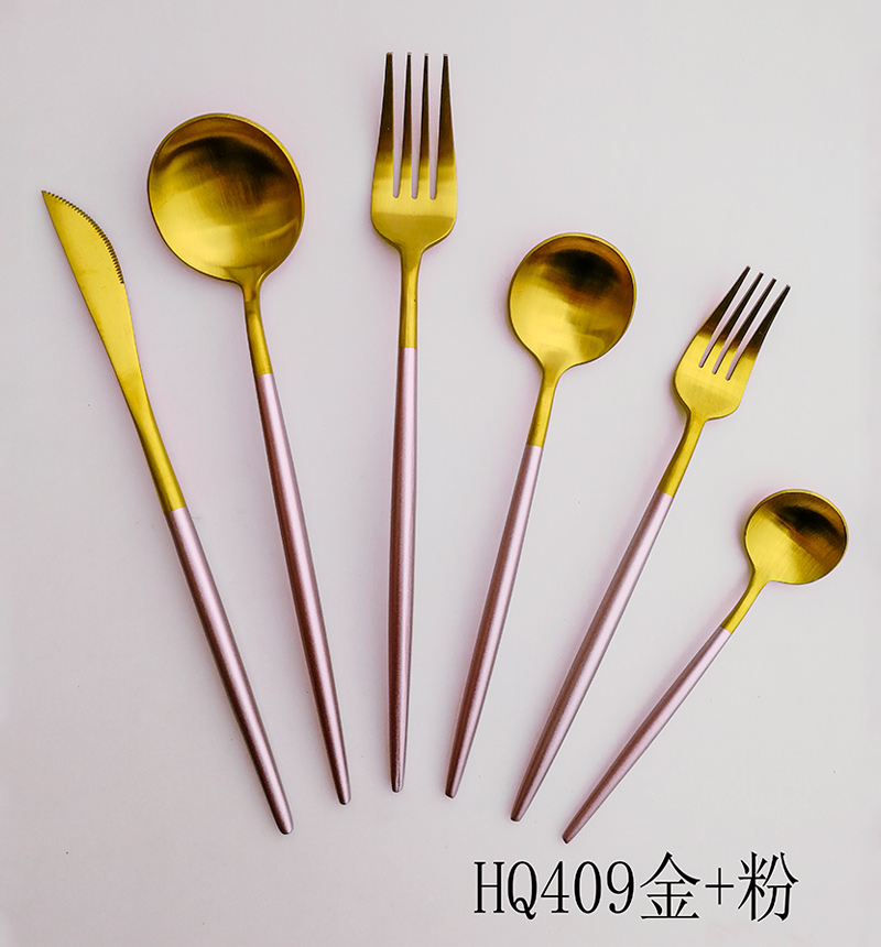 stainless steel cutlery wedding restaurant dinnerware plated flatware set spoon fork and knife