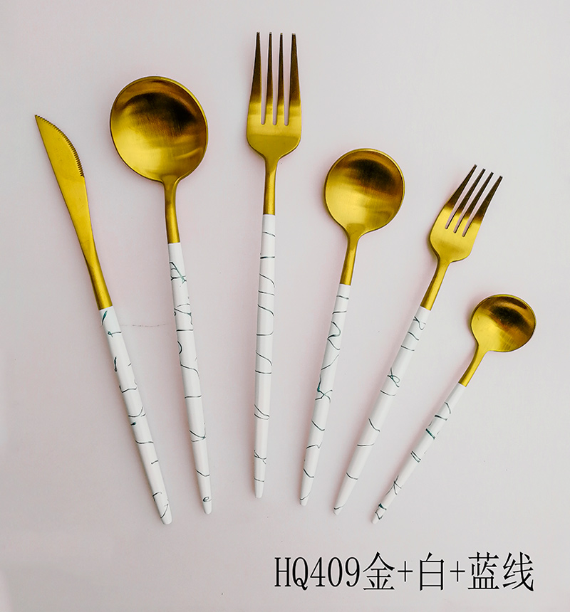 stainless steel cutlery wedding restaurant dinnerware plated flatware set spoon fork and knife