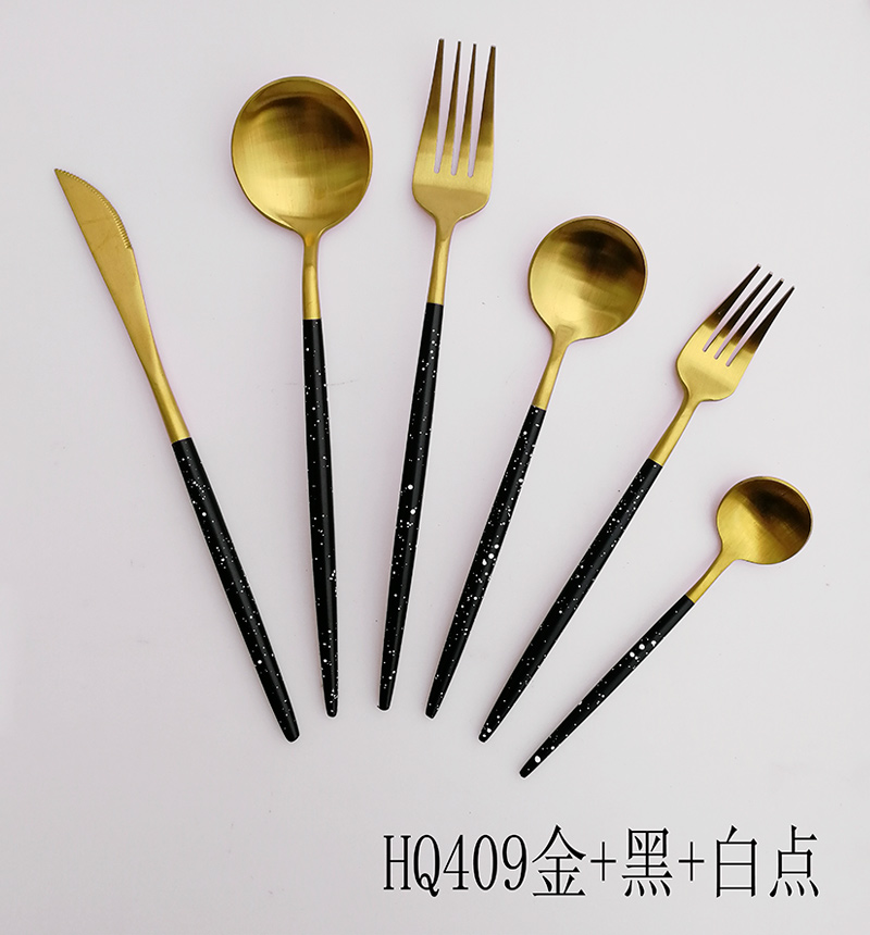 stainless steel cutlery wedding restaurant dinnerware plated flatware set spoon fork and knife