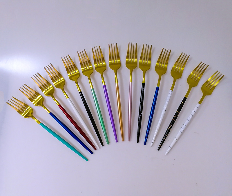 stainless steel cutlery wedding restaurant dinnerware plated flatware set spoon fork and knife