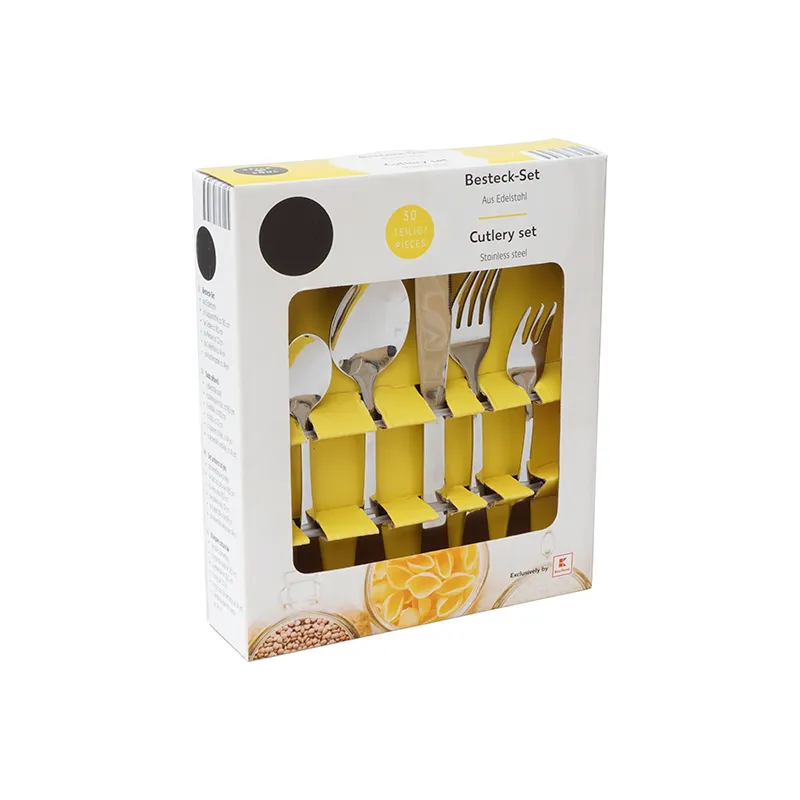 hochwertiges Edelstahl-Goldbesteck 5-tlg. Löffel-Gabel-Messer Dessert-Teelöffel-Gabel-Besteck-Set