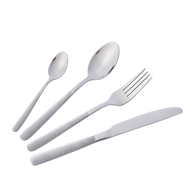 luxury wedding gift cutlery set gold silver stainless steel flatware