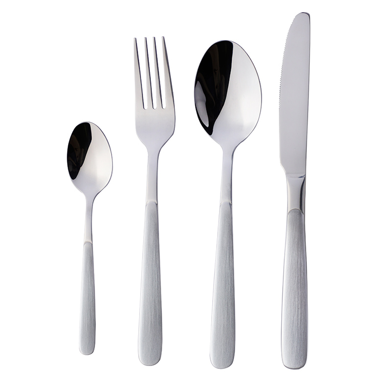 luxury wedding gift cutlery set gold silver stainless steel flatware