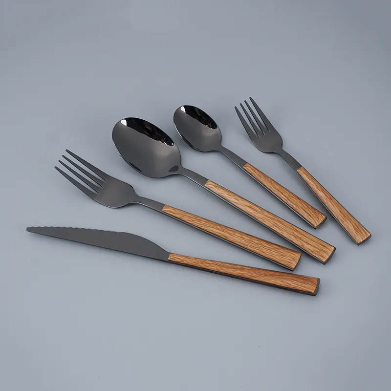 marmorl kunststoffgriff besteck set edelstahl restaurant küche wiederverwendbar edelstahlbesteck set