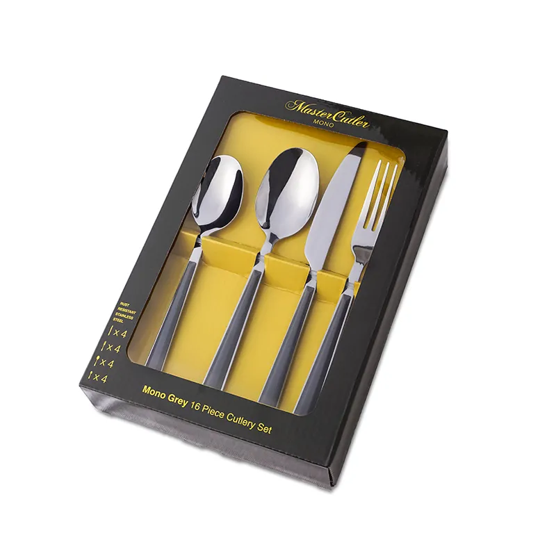 Großhandel Geschirr Marmor Kunststoffgriff wiederverwendbare Edelstahl-Besteck Set Löffel Gabel Messer Besteck Set