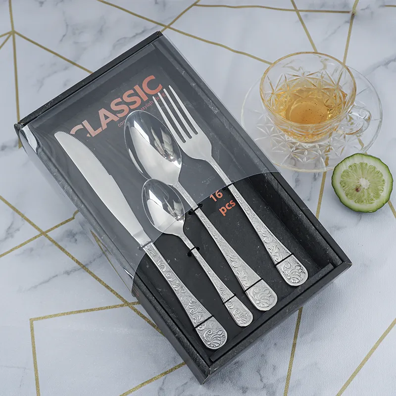 royal style edelstahlbesteck set laser logo graviert löffel gabel messer