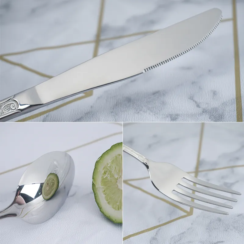 royal style edelstahlbesteck set laser logo graviert löffel gabel messer